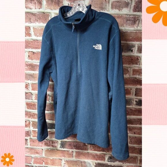 The North Face 1/4 Zip Cap Rock Fleece | Men’s XL | Navy Midweight Sweatshirt - Picture 1 of 7